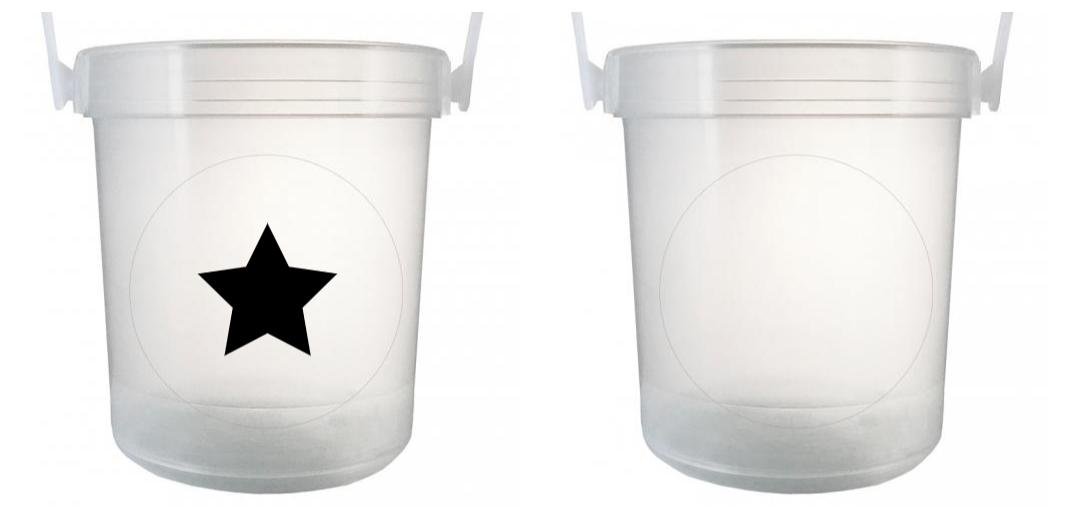 32 oz Plastic Rum Buckets with Custom Sticker