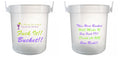 32 oz Plastic Rum Buckets with Custom Sticker