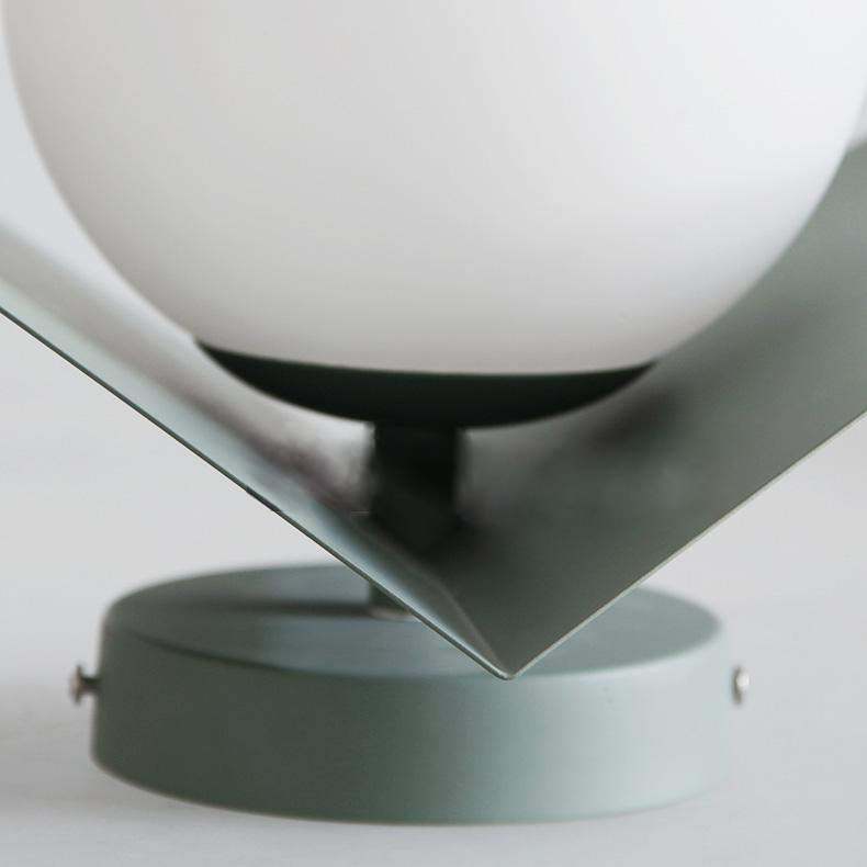 Colored Geometric Plate & Globe Wall Light