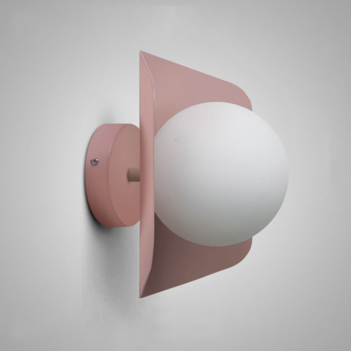 Colored Geometric Plate & Globe Wall Light