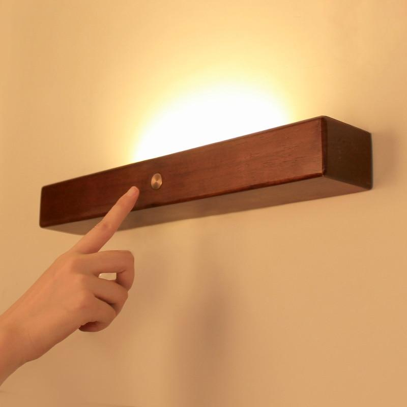 Damian Wooden Linear Wall Sconce