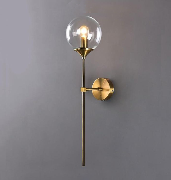 Glass Torch Brass Wall Light - Final Sale