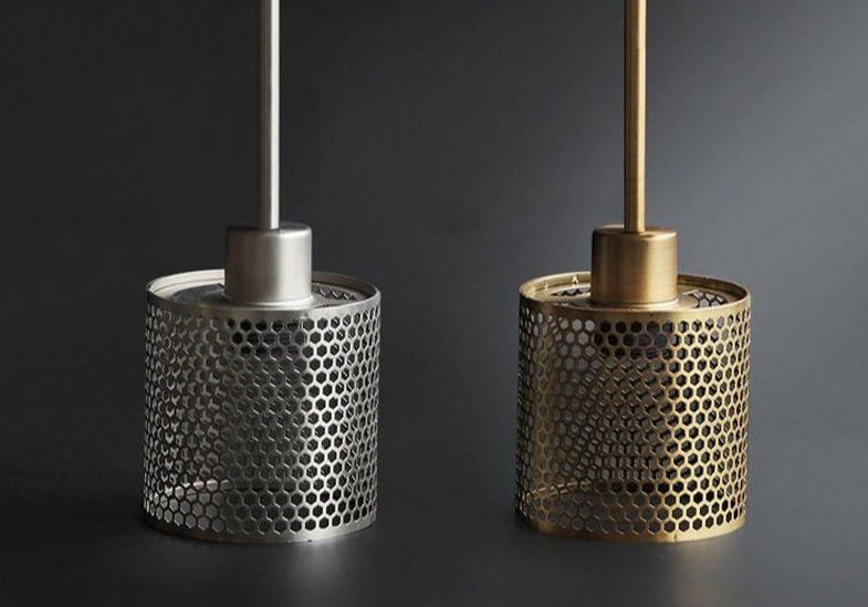 Honeycomb Glass & Metal Sconce Light