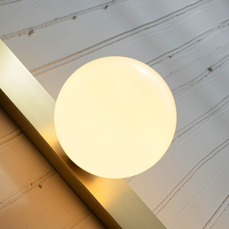 On the Edge Brass & Globe Wall Lamp