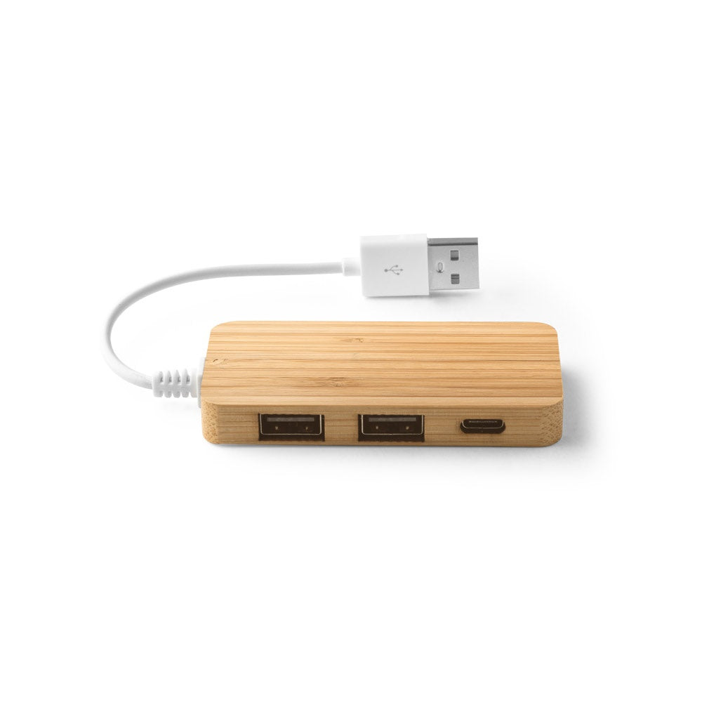 MOSER. Bamboo hub with 2 ports