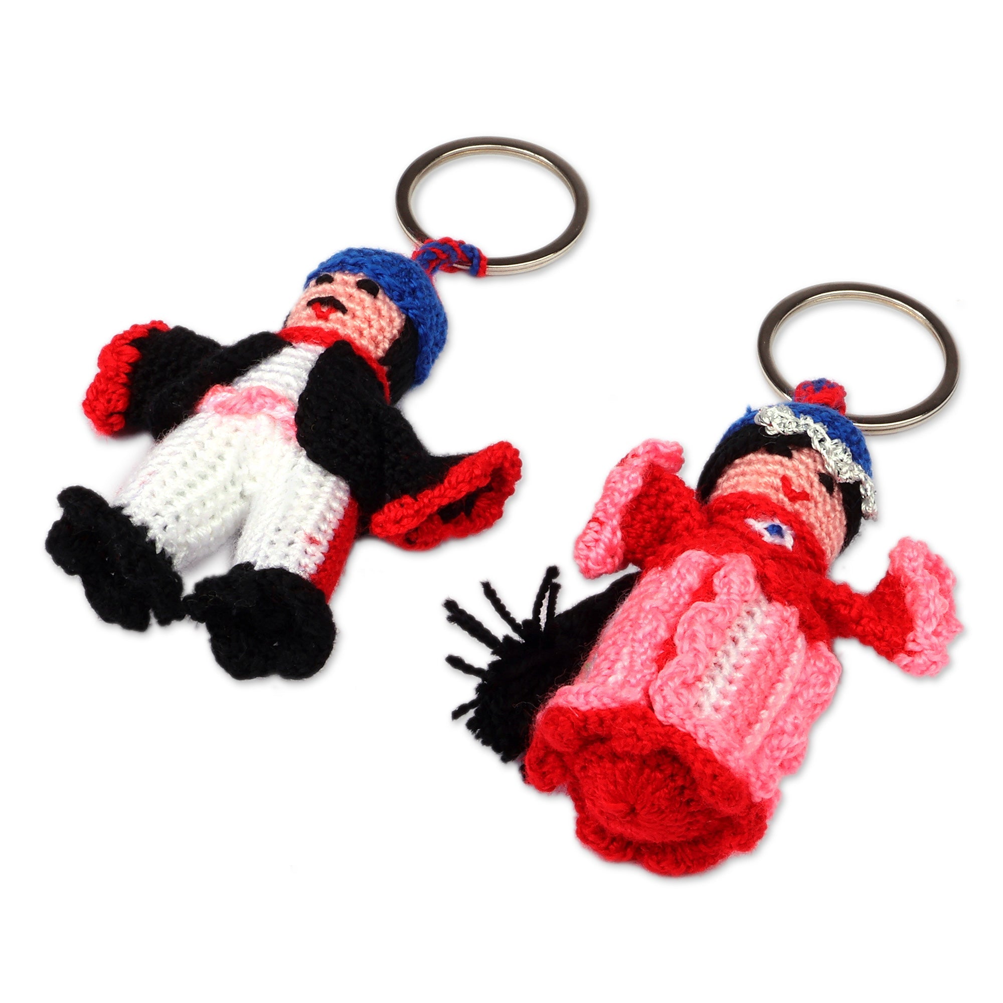 Handmade Set of 2 Sasun-Themed Crocheted Cotton Keychains - Sasun Duo