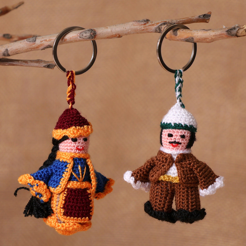 Set of 2 Kars Heritage-Themed Crocheted Cotton Keychains - Kars Duo
