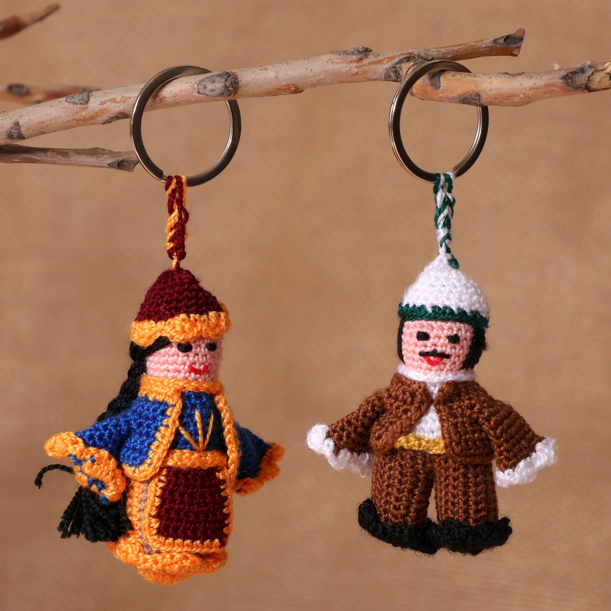 Set of 2 Kars Heritage-Themed Crocheted Cotton Keychains - Kars Duo