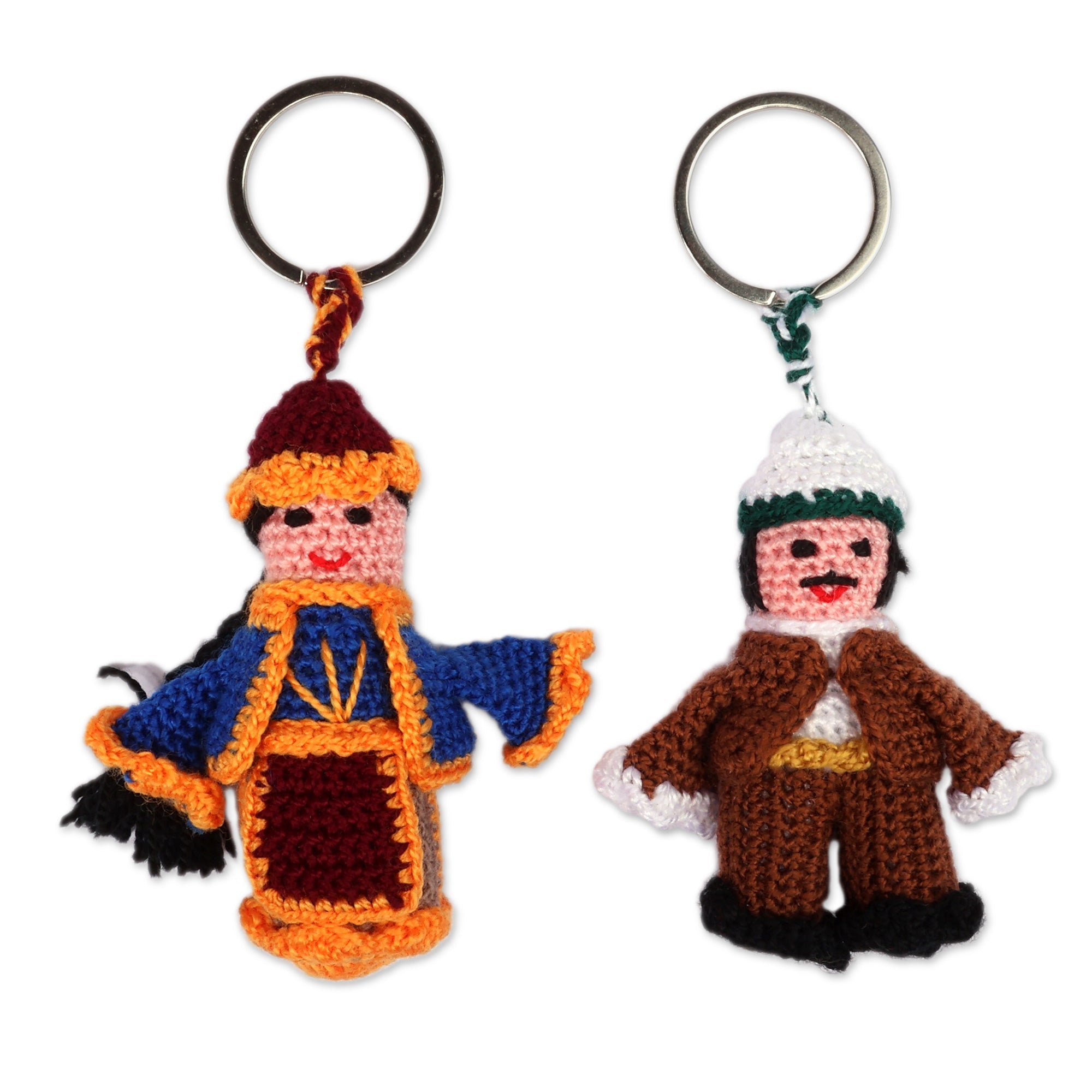 Set of 2 Kars Heritage-Themed Crocheted Cotton Keychains - Kars Duo